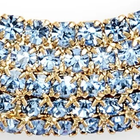 🌺🎉HP🎉🌺 NWT Cult Gaia Mira Crystal Earrings Light Sapphire - Picture 15 of 16